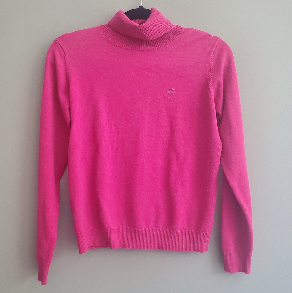 Lilly Pulitzer Vintage Women's‎ Turtleneck Sweater In Hot Pink Magenta Size S
